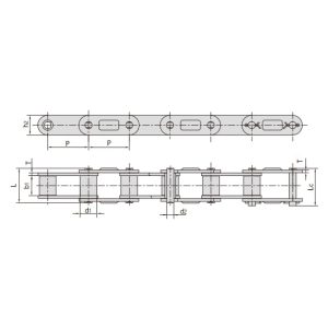 ANSI-sarjan CA-tyyppinen teräksinen maatalousketju