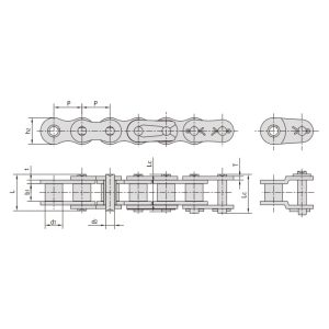 korkealujuuksiset raskaaseen käyttöön tarkoitetut lyhyen jakovälin rullaketjut