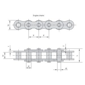 moottoripyörän moottorin ketju