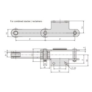 pinoaja-takaisinottaja ketjukuljetin lisälaitteilla