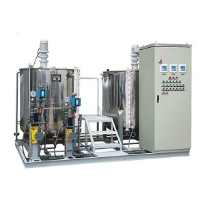 raakaveden esikäsittely- ja kiertoveden annostelulaite